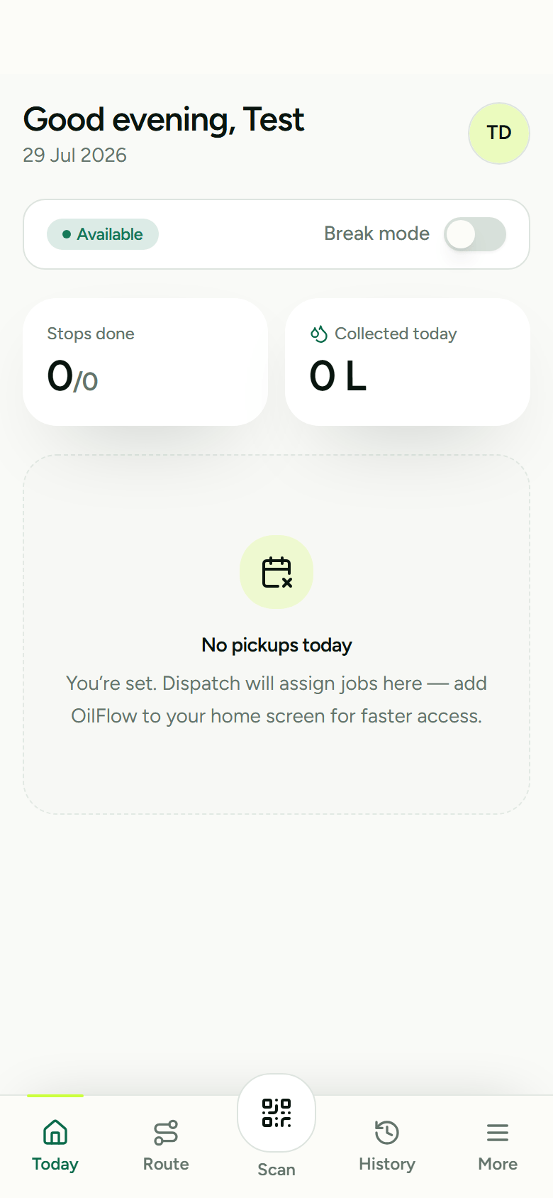 OilFlow Drivers app